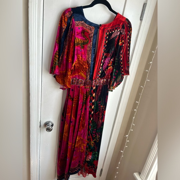 FARM RIO (NWT) Flower Scarves Maxi Dress (M) - Picture 9 of 15